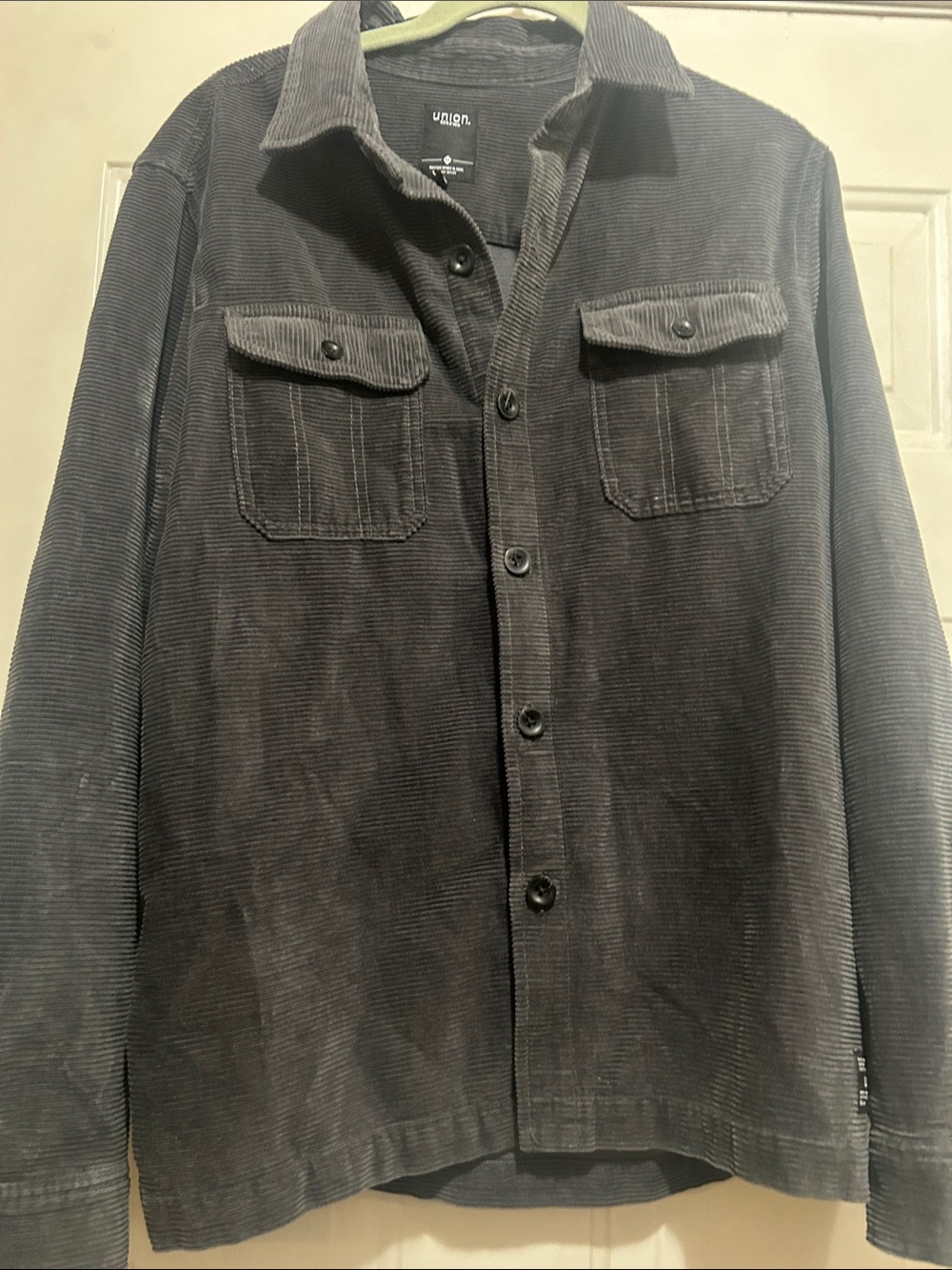 Union Sea Men's Corduroy Button-Up Jacket - Charcoal